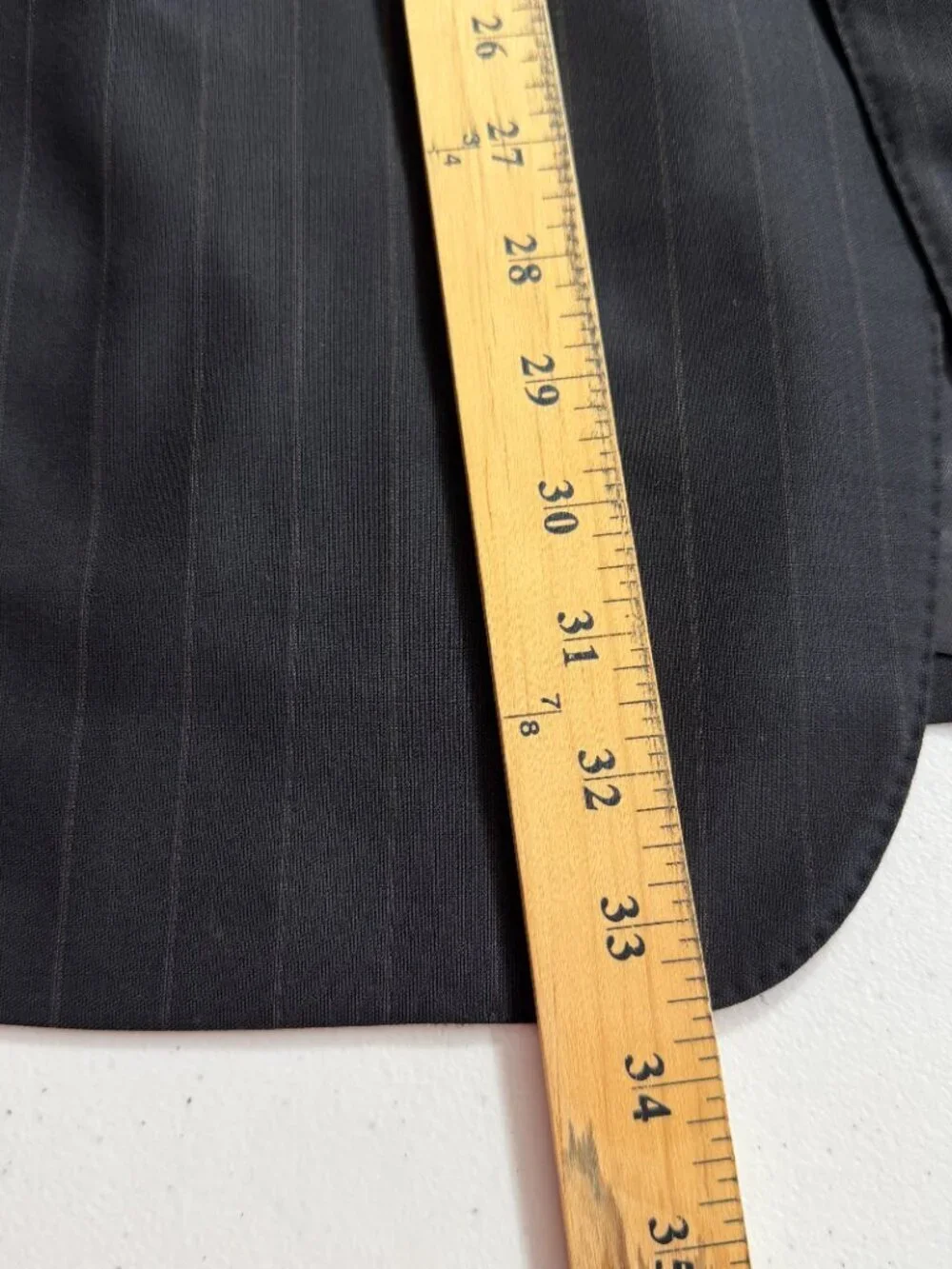 Ermenegildo Zegna Super 100s Wool Pinstripe Blazer Men’s Black Charcoal Jacket